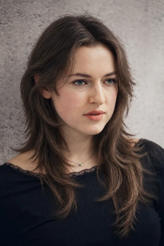 Same test portrait with a Wolf Cut